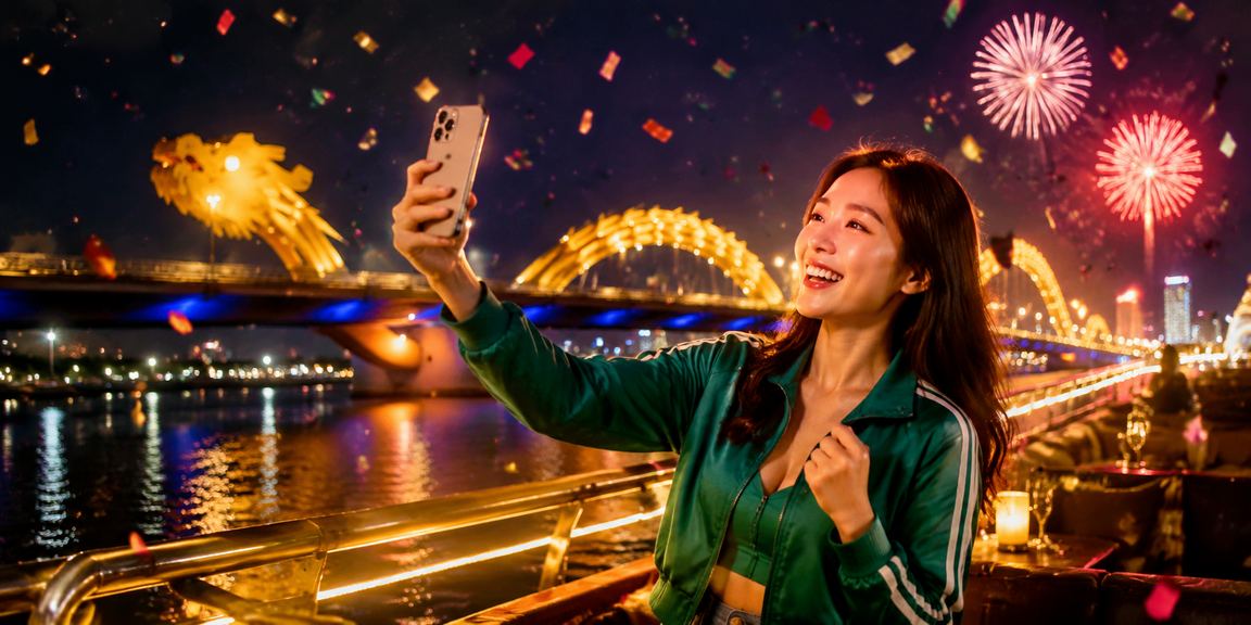 Không khí chợ đêm Đà Nẵng minh họa xem kèo bóng đá trên di động